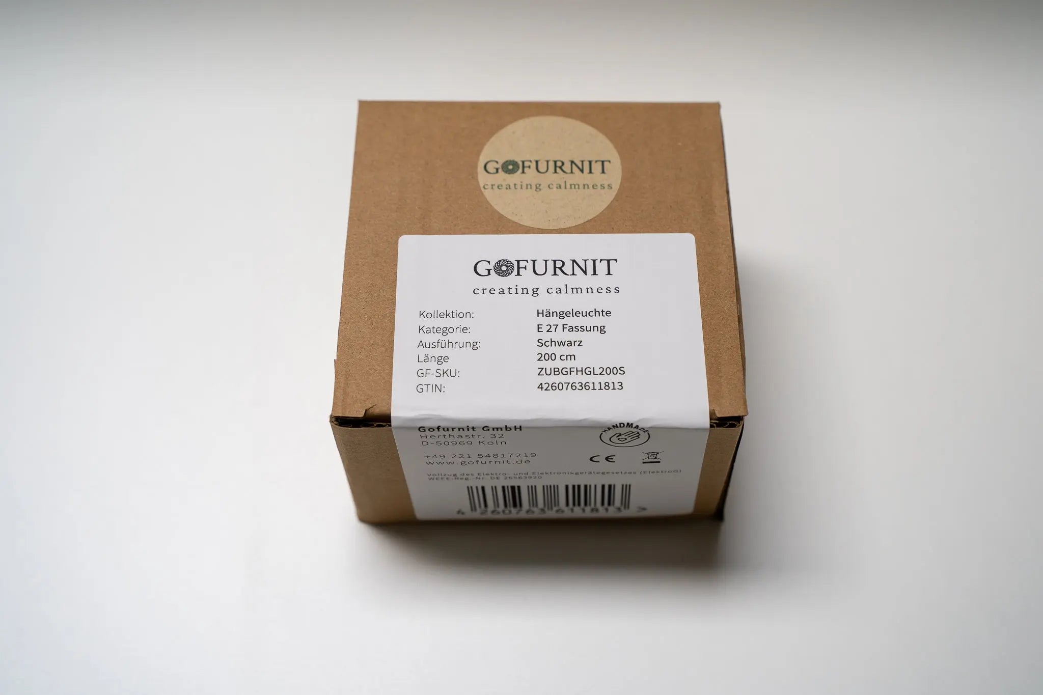 Elegante E27 Wandleuchtenfassung weiß Gofurnit