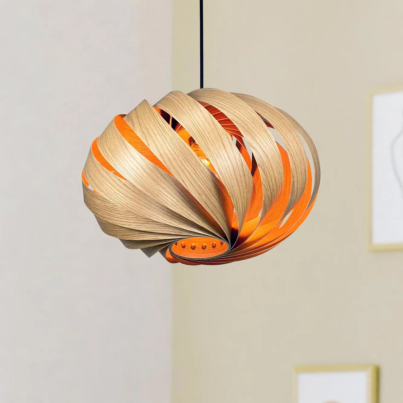 Hängeleuchte 'Serentia' aus Eichenholz 45 cm Gofurnit