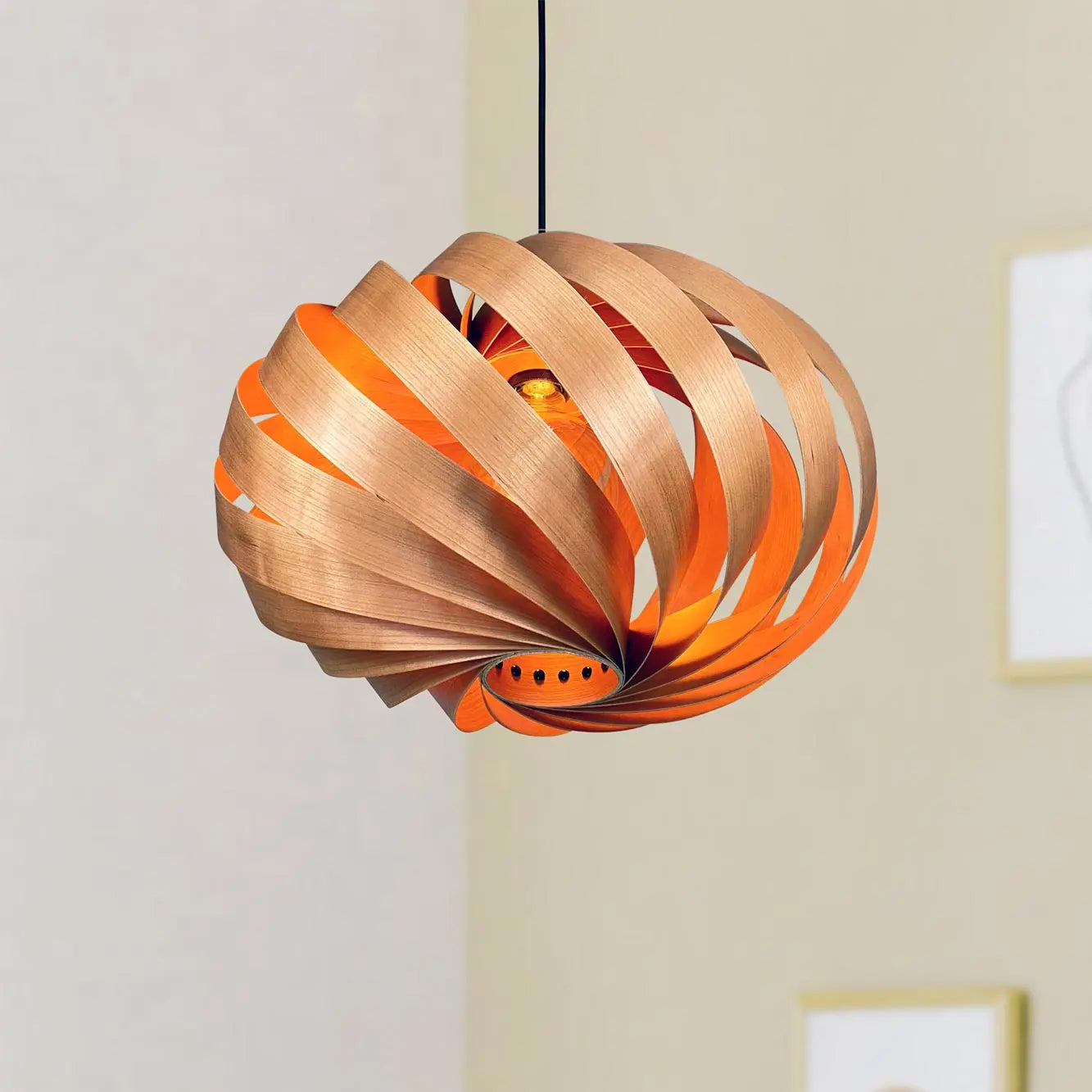 Hängeleuchte 'Serentia' aus Kirschbaum 55 cm Gofurnit