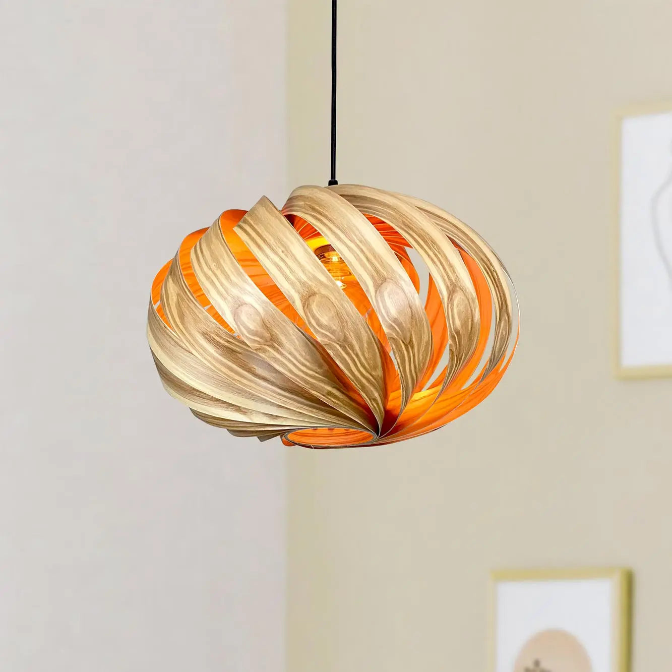 Hängeleuchte 'Serentia' aus Olivesche 45 cm Gofurnit