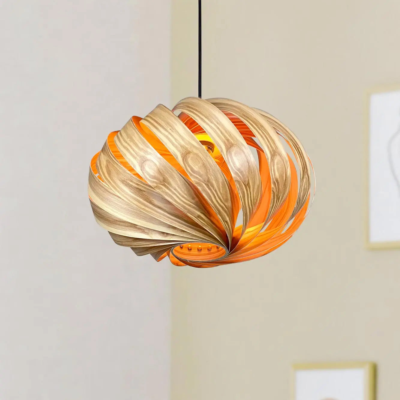 Hängeleuchte 'Serentia' aus Olivesche 45 cm Gofurnit