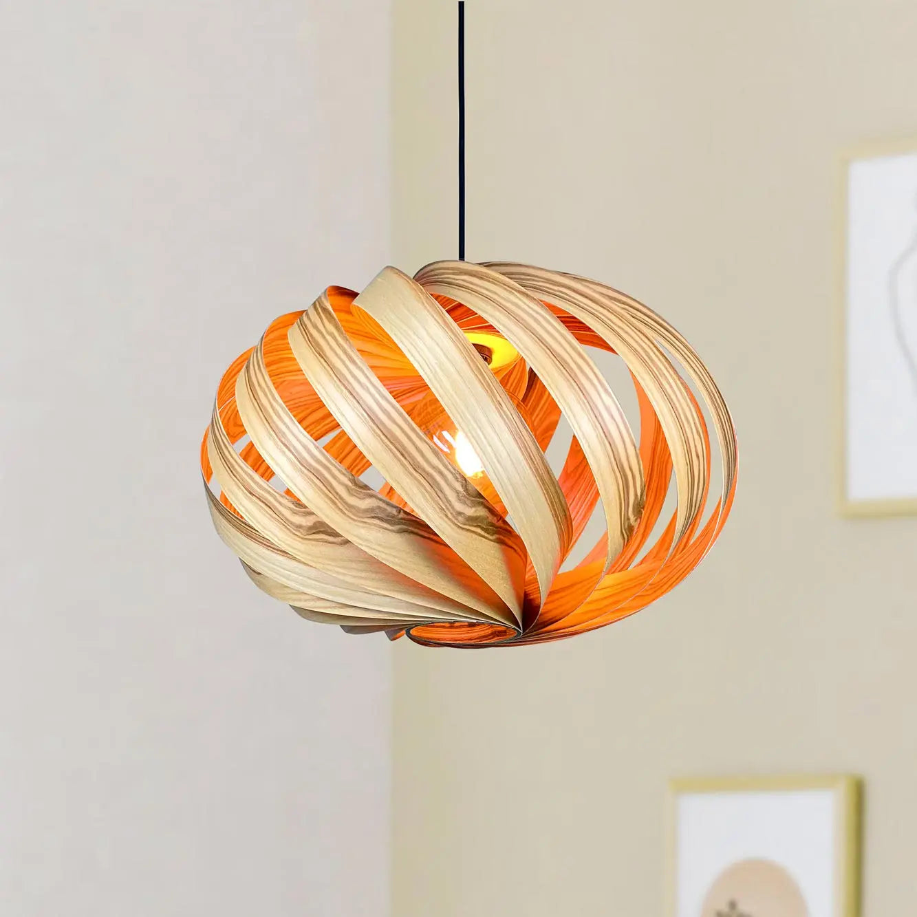 Hängeleuchte 'Serentia' aus Olivesche 55 cm Gofurnit