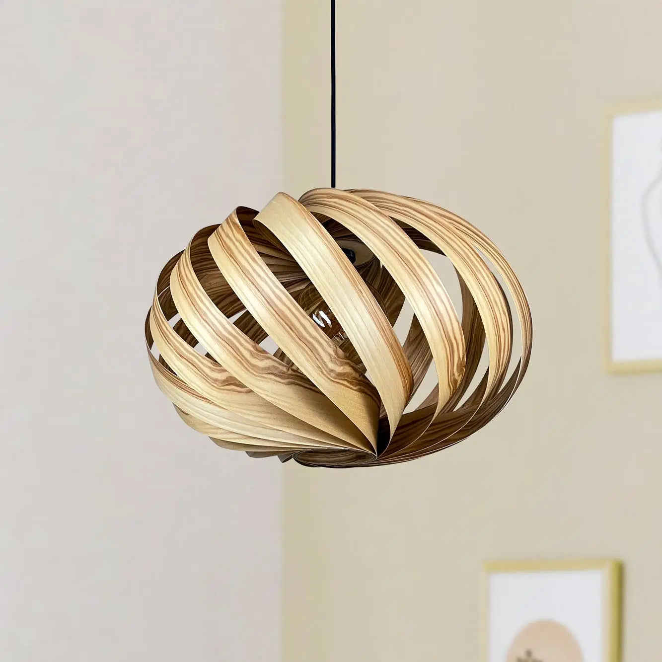 Hängeleuchte 'Serentia' aus Olivesche 55 cm Gofurnit