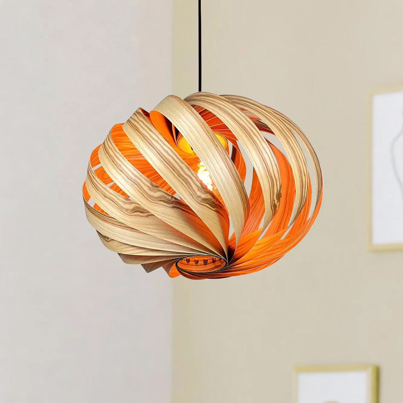 Hängeleuchte 'Serentia' aus Olivesche 55 cm Gofurnit