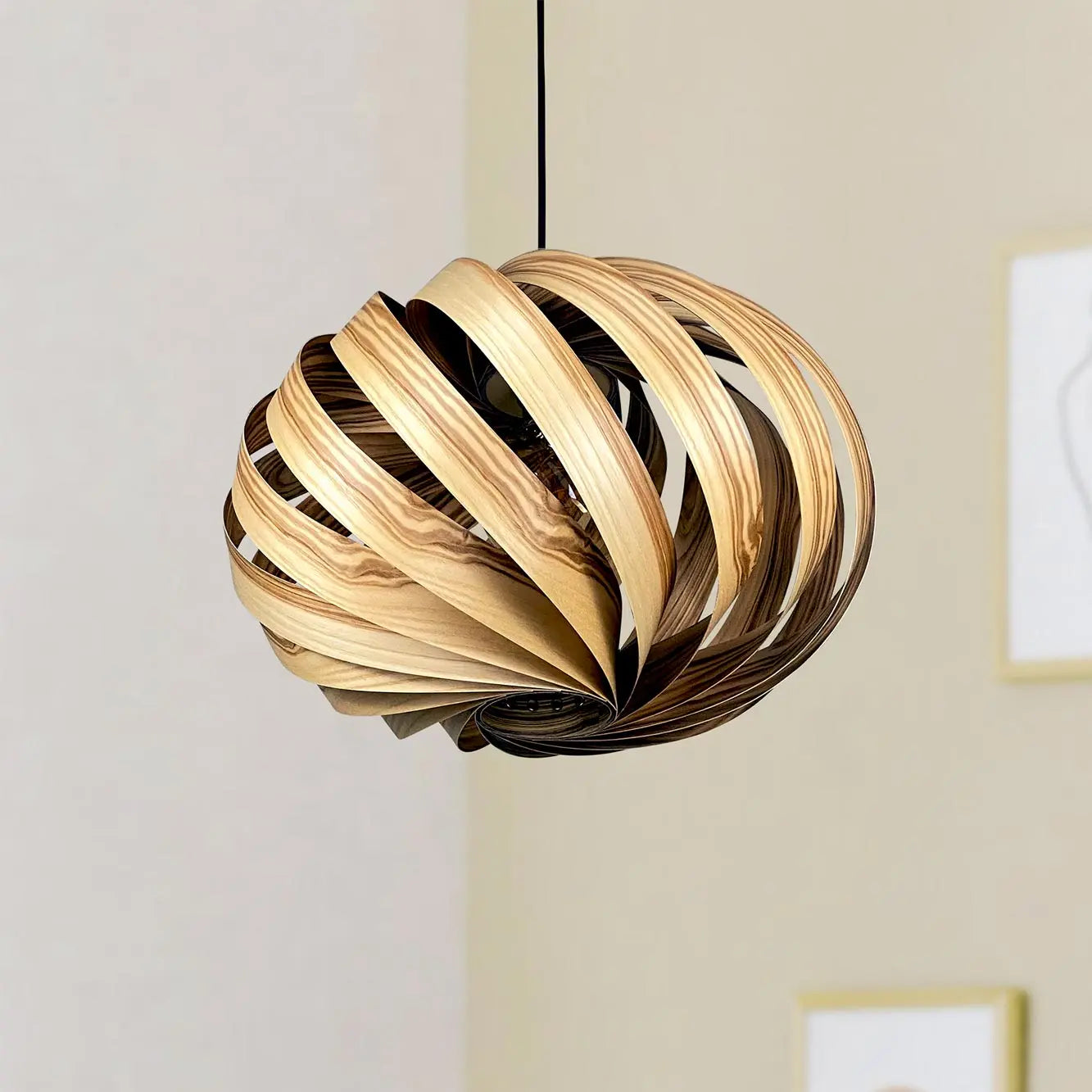 Hängeleuchte 'Serentia' aus Olivesche 55 cm Gofurnit