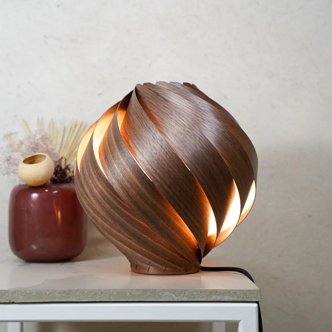 Holz Tischleuchte 'Gemma` Gofurnit