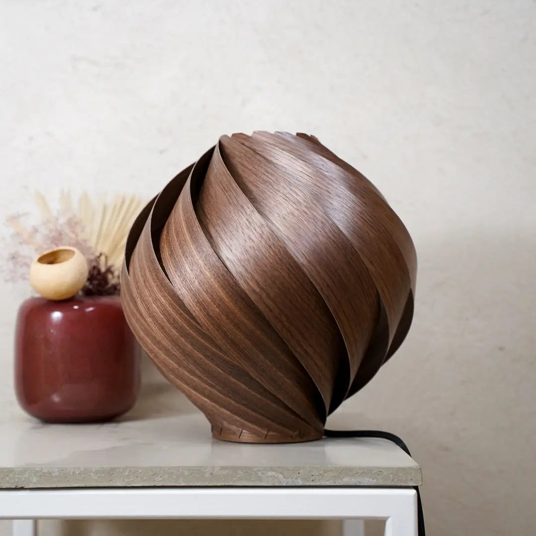 Holz Tischleuchte 'Gemma` Gofurnit