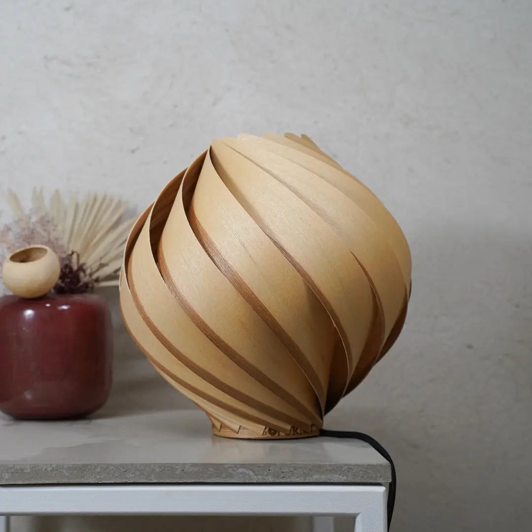 Holz Tischleuchte 'Gemma` Gofurnit