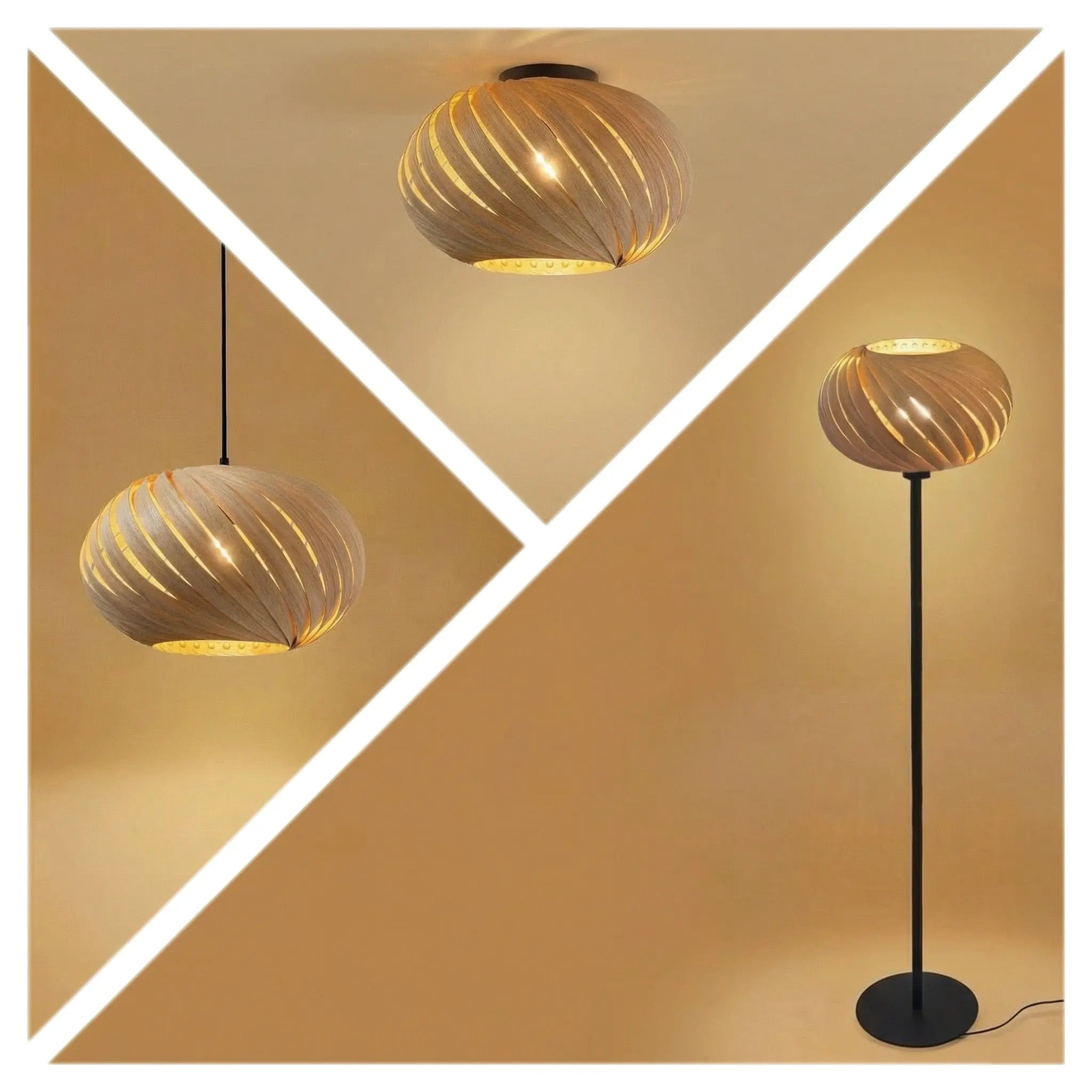 Lampenschirm 'Alma' aus Eichenholz Gofurnit