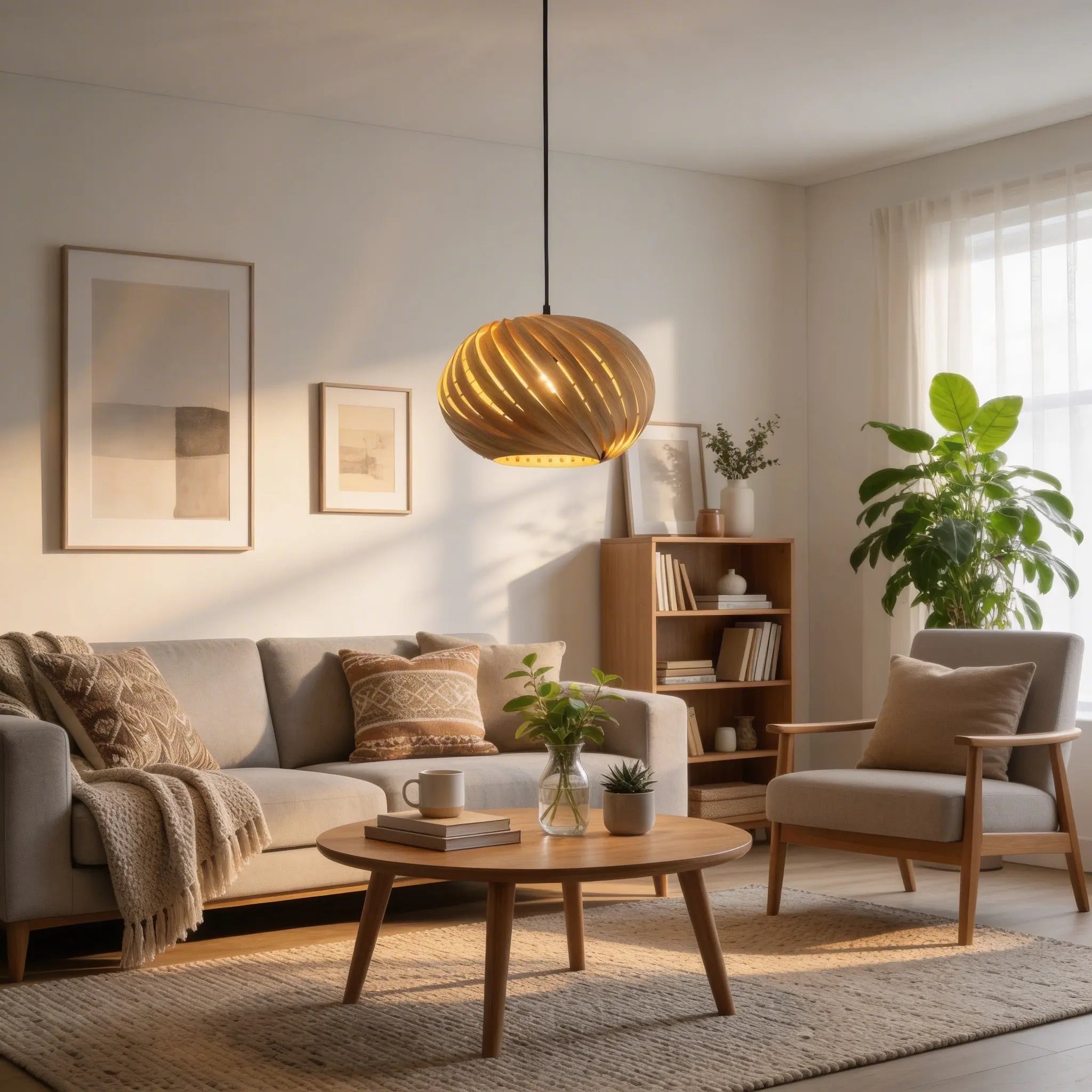 Lampenschirm 'Alma' aus Eichenholz Gofurnit