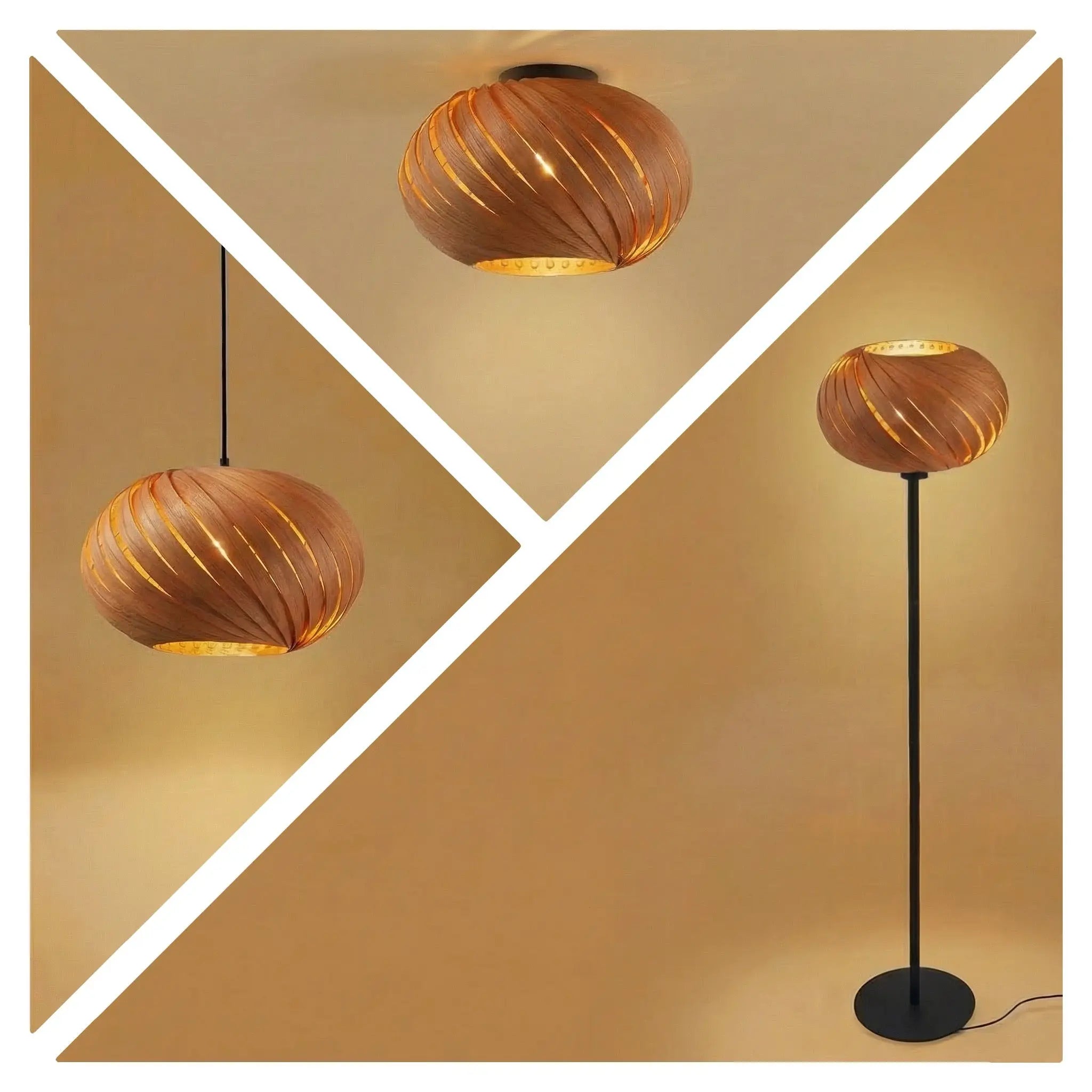 Lampenschirm 'Alma' aus Kirschbaum Gofurnit