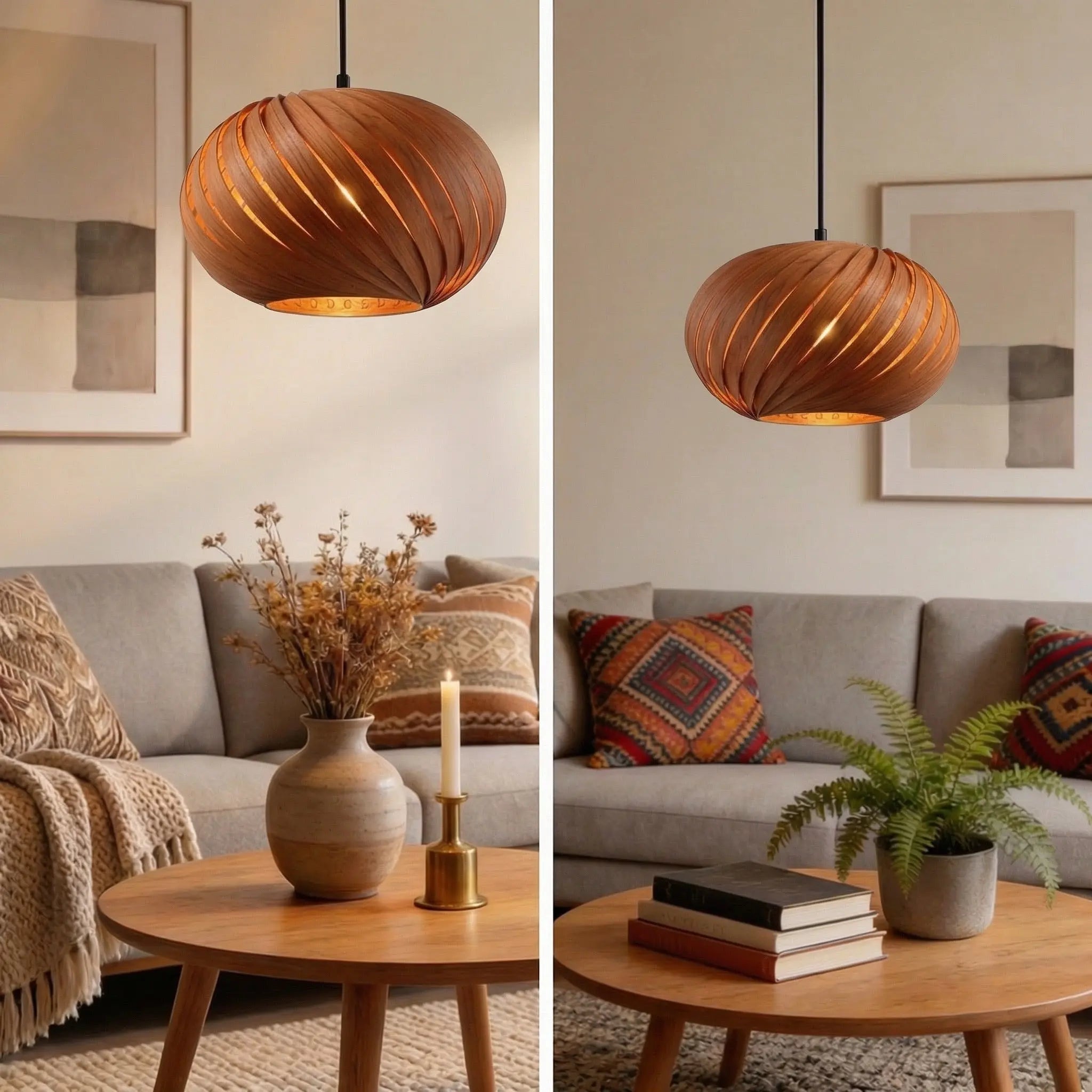 Lampenschirm 'Alma' aus Kirschbaum Gofurnit