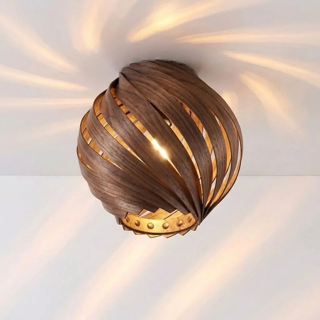 Lampenschirm 'Gemma' aus Nussbaum – Handgefertigt in Köln Gofurnit