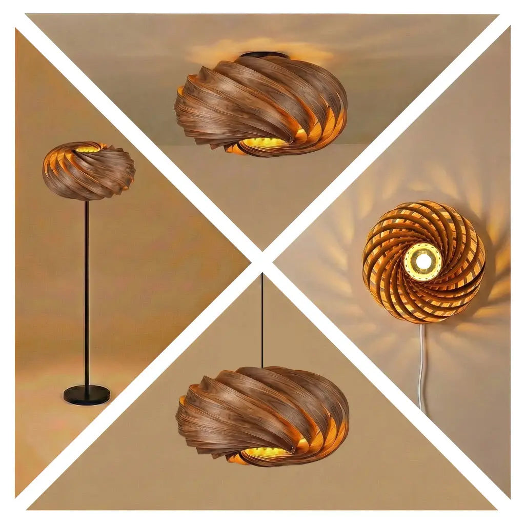 Lampenschirm 'Quiescenta' aus Amberbaum Gofurnit