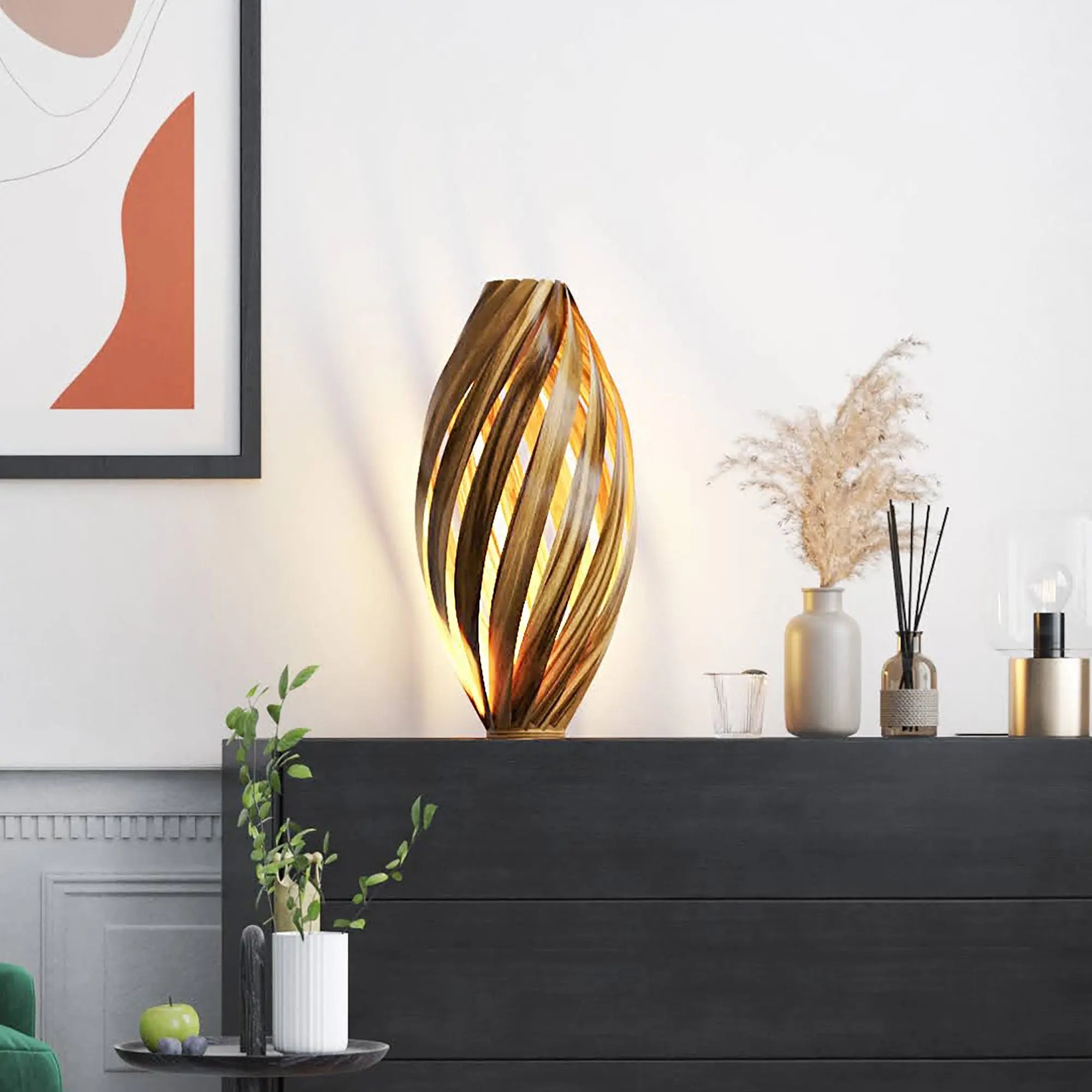 Stehleuchte Amberholz