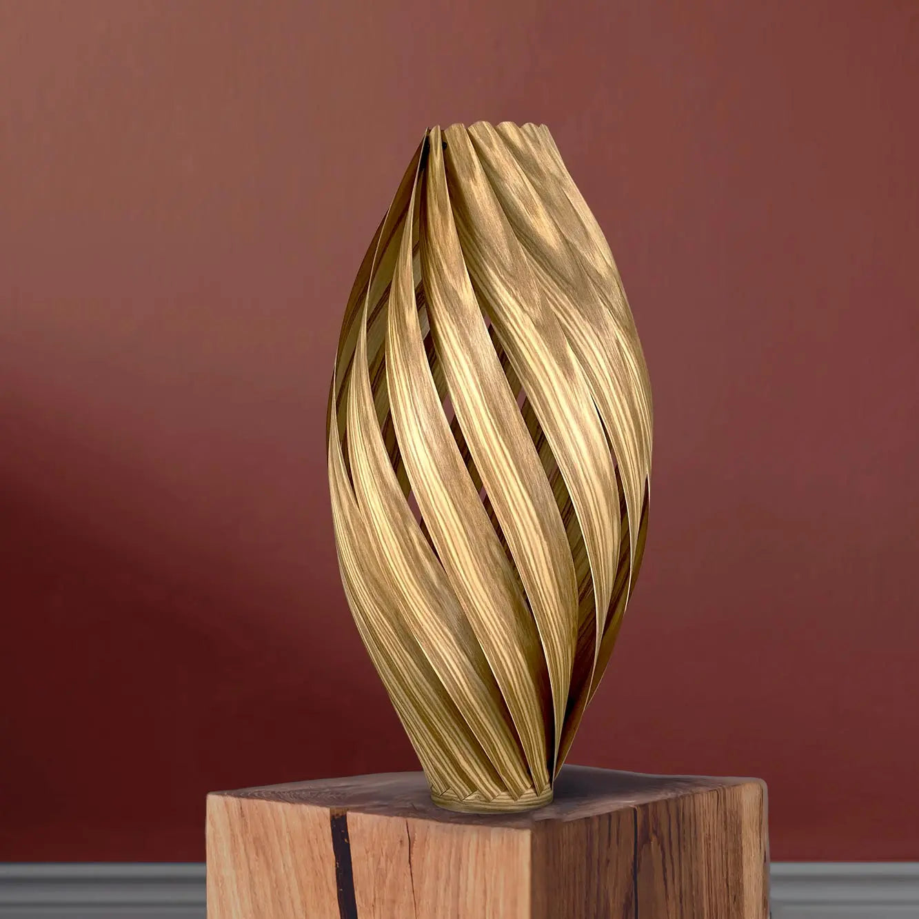 Stehleuchte 'Ardere' aus Olivesche 60 cm Gofurnit