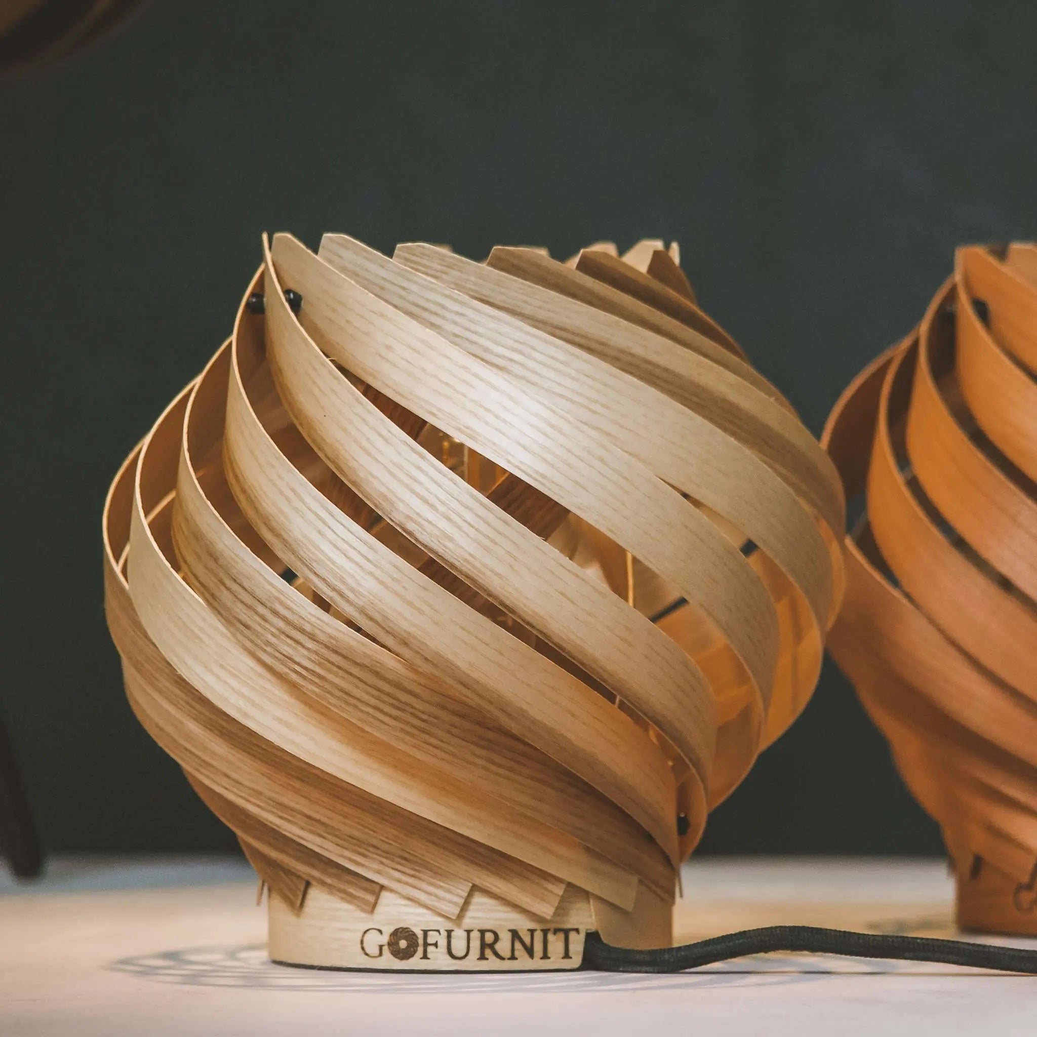 Tischleuchte 'Gemma' aus Olivesche Gofurnit