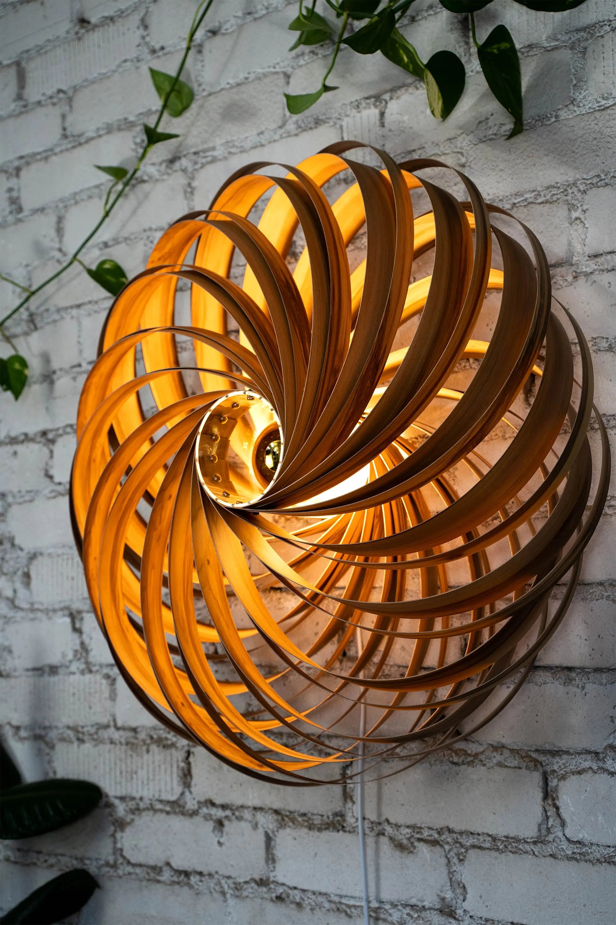 Wandleuchte 'Veneria' aus Amberbaum 70 cm Gofurnit