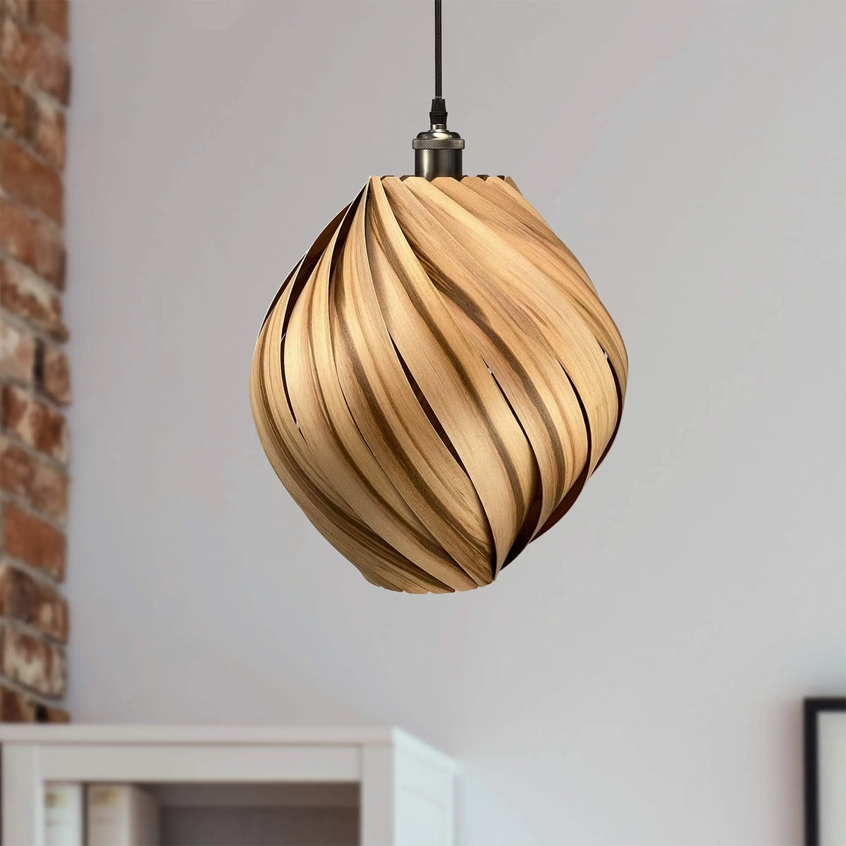 Ardere pendant light made amber tree