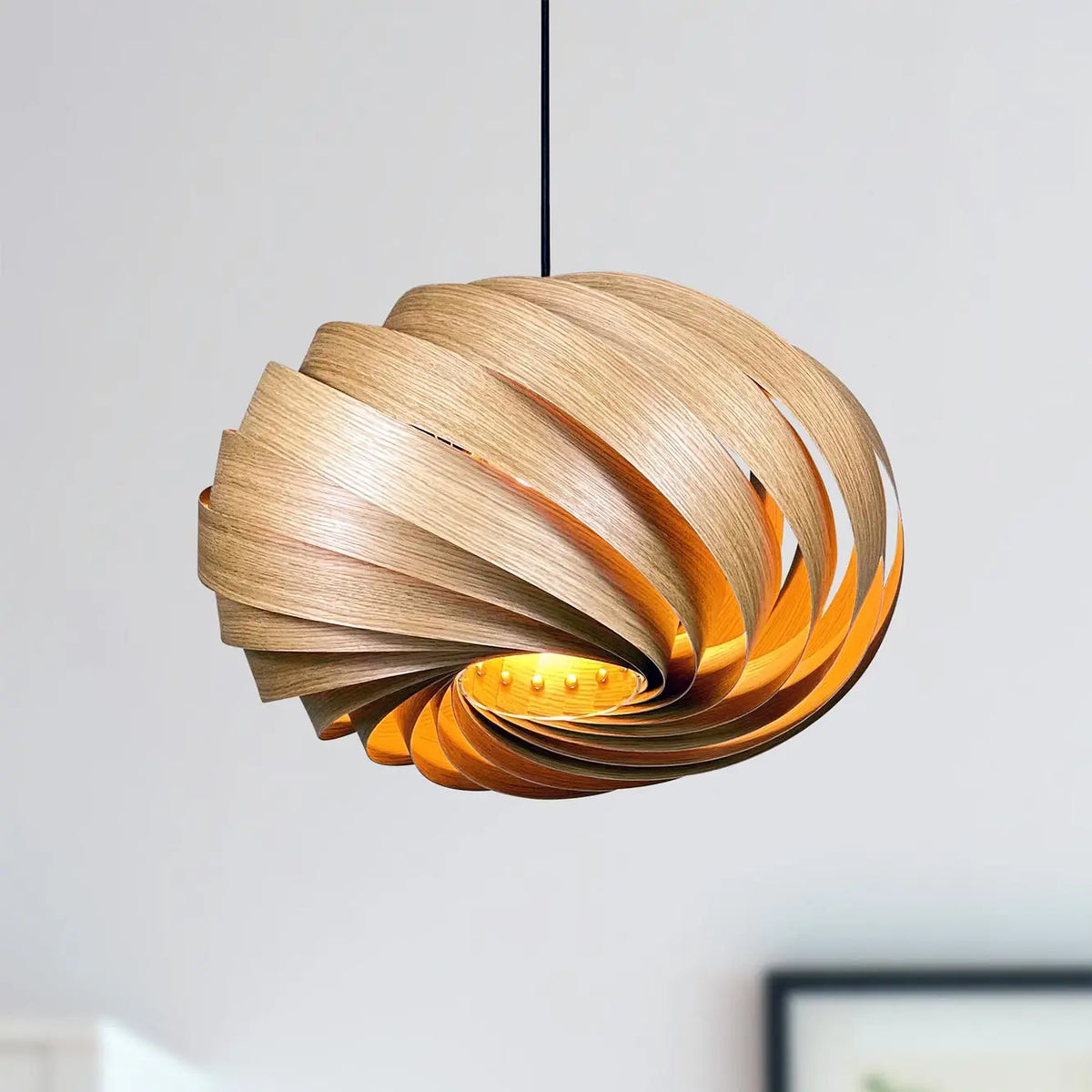 Quiescenta pendant light made oak wood