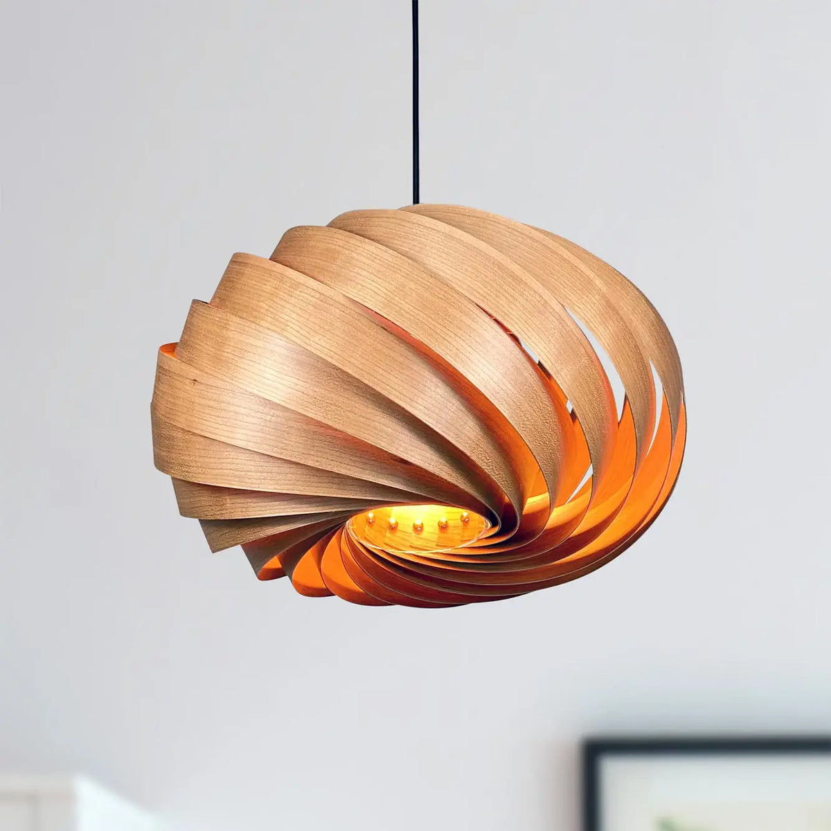 Quiescenta pendant light made cherry wood