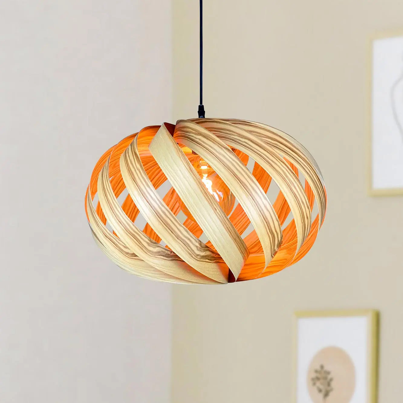 Serentia pendant light made wood 55 cm