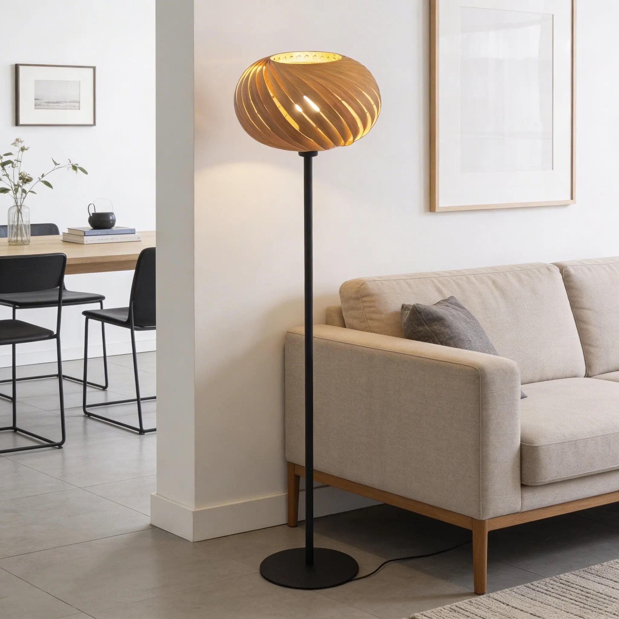 Lampenschirm 'Alma' aus Eichenholz Gofurnit