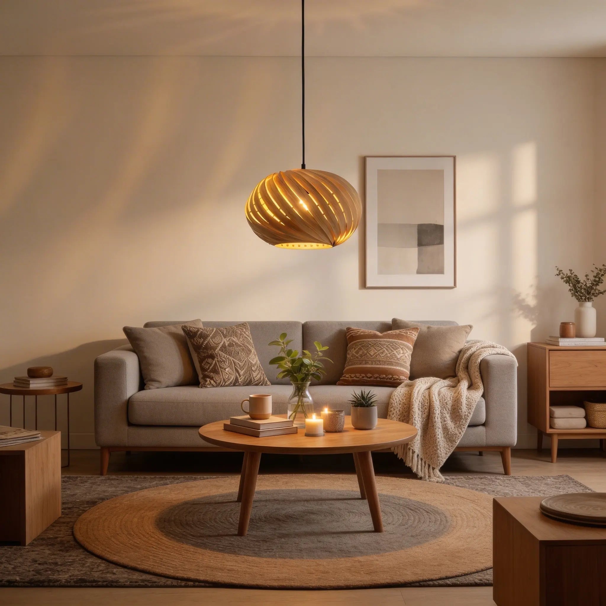 Lampenschirm 'Alma' aus Eichenholz Gofurnit