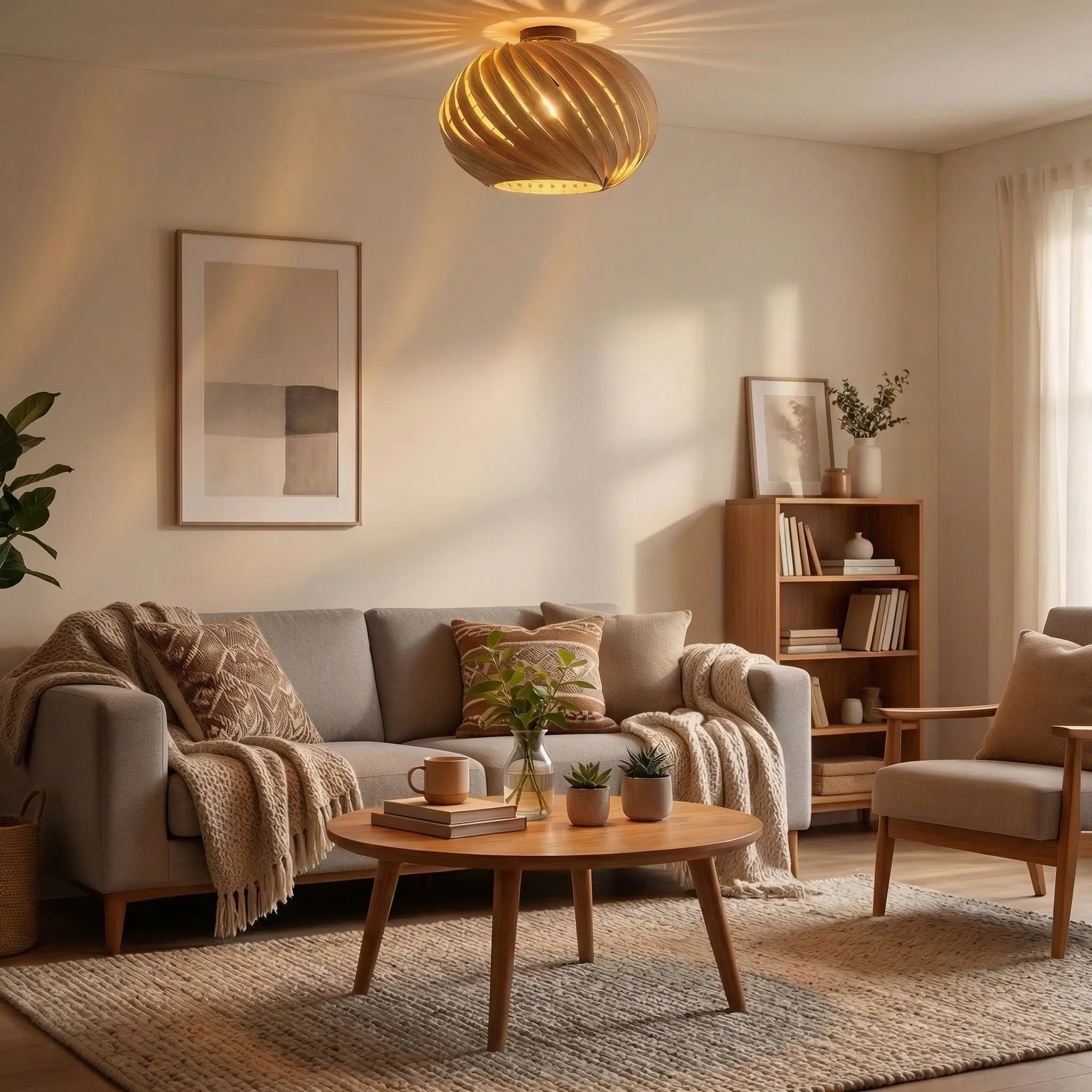 Lampenschirm 'Alma' aus Eichenholz Gofurnit