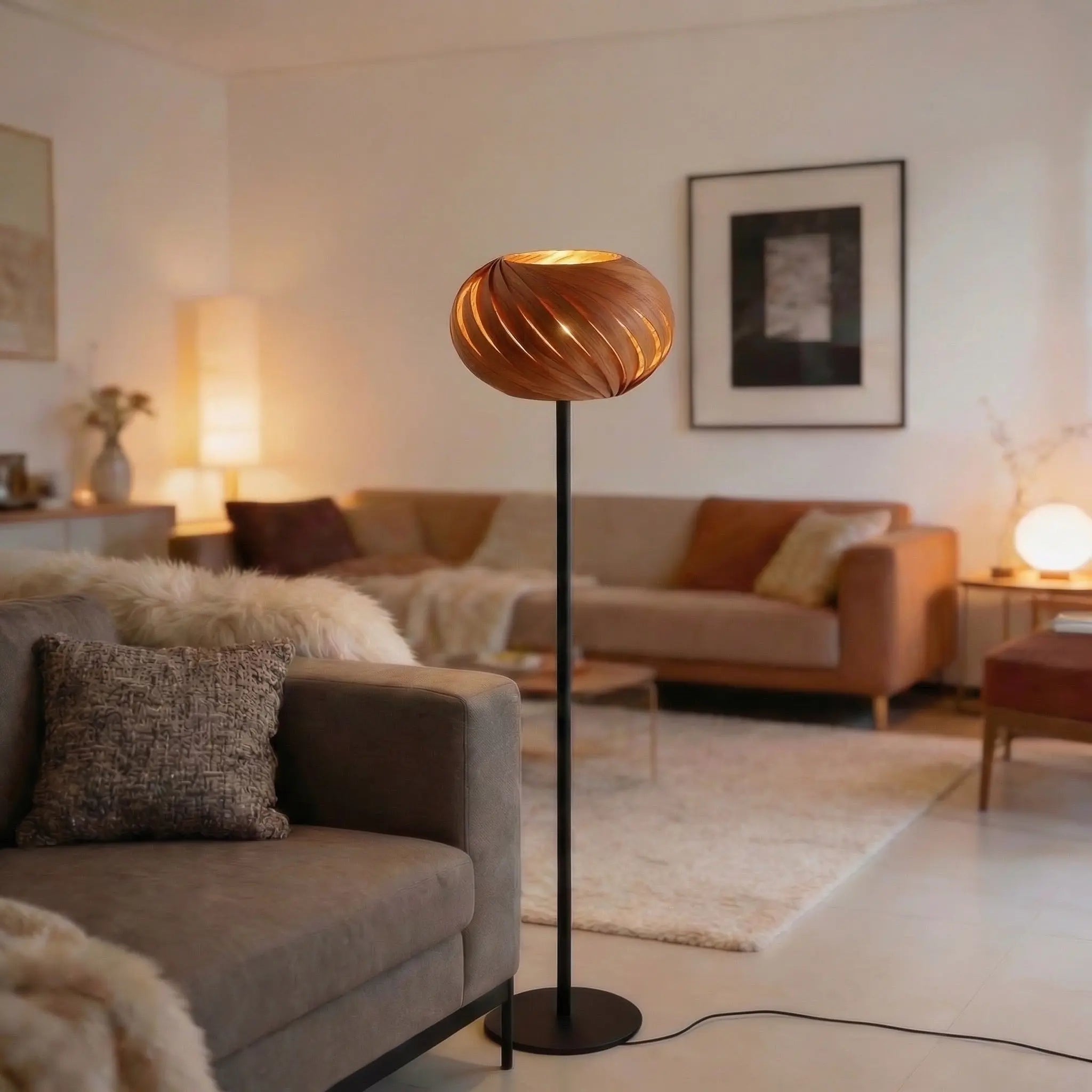 Lampenschirm 'Alma' aus Kirschbaum Gofurnit