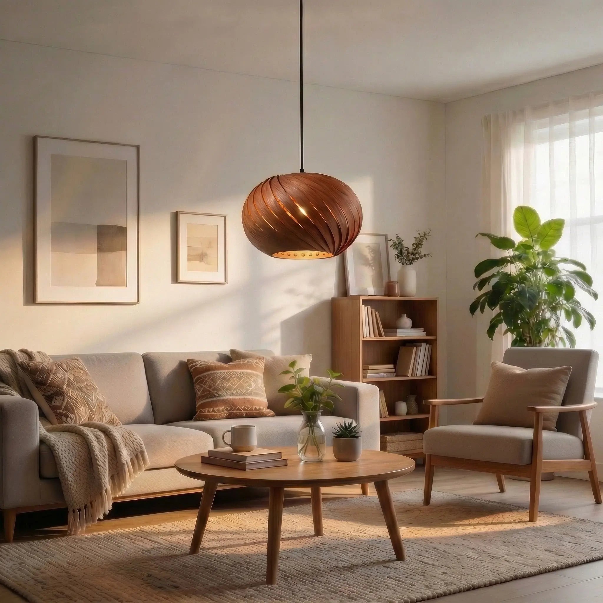 Lampenschirm 'Alma' aus Kirschbaum Gofurnit