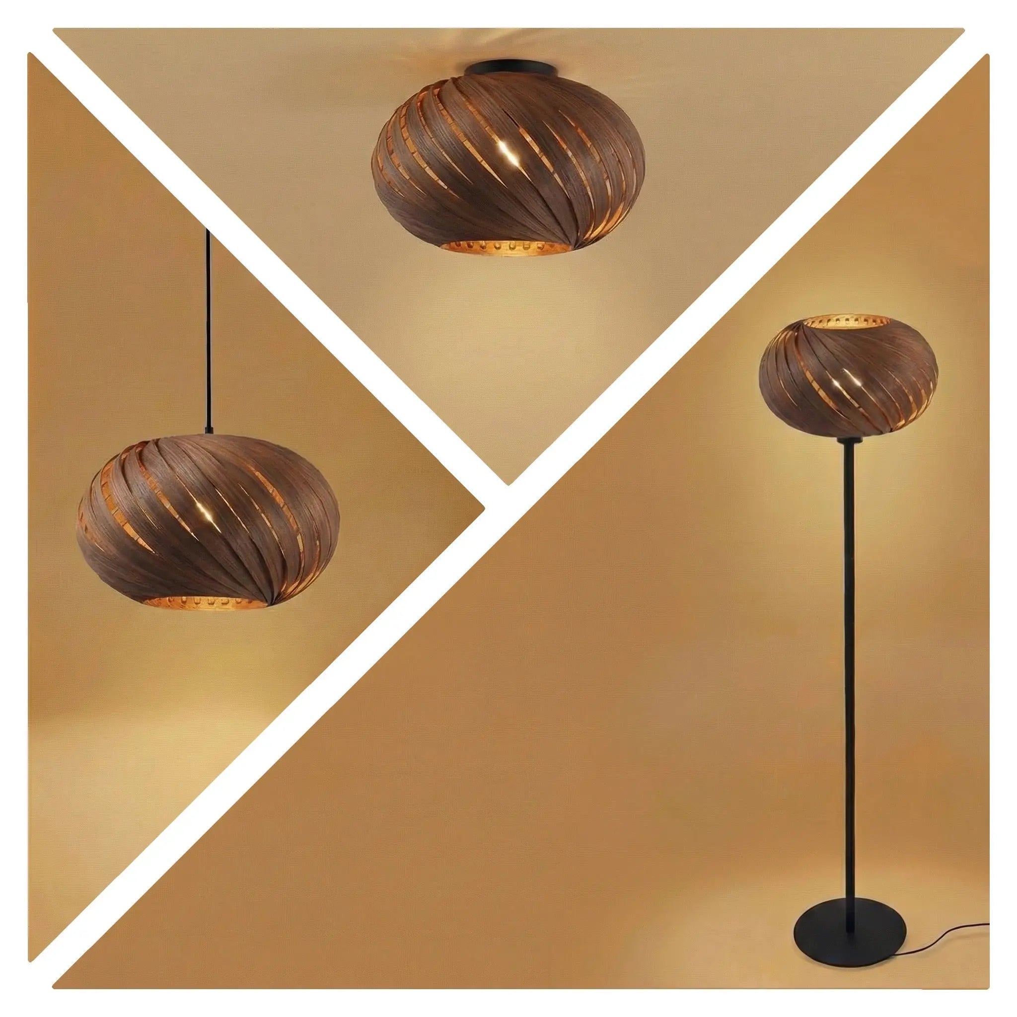 Lampenschirm 'Alma' aus Nussbaum Gofurnit