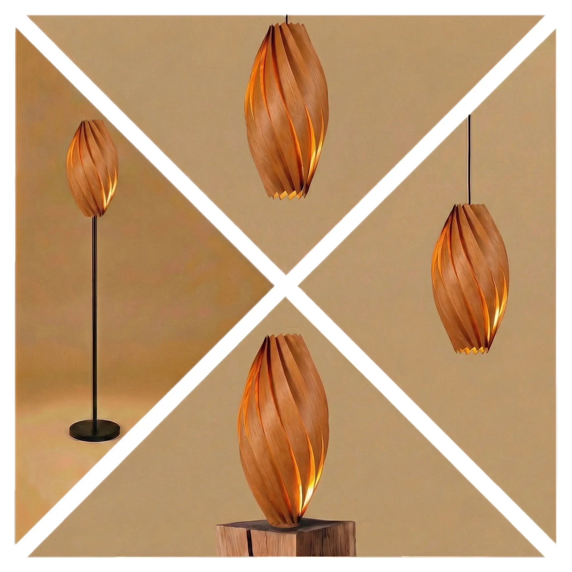 Ardere floor lamp made walnut 70 cm