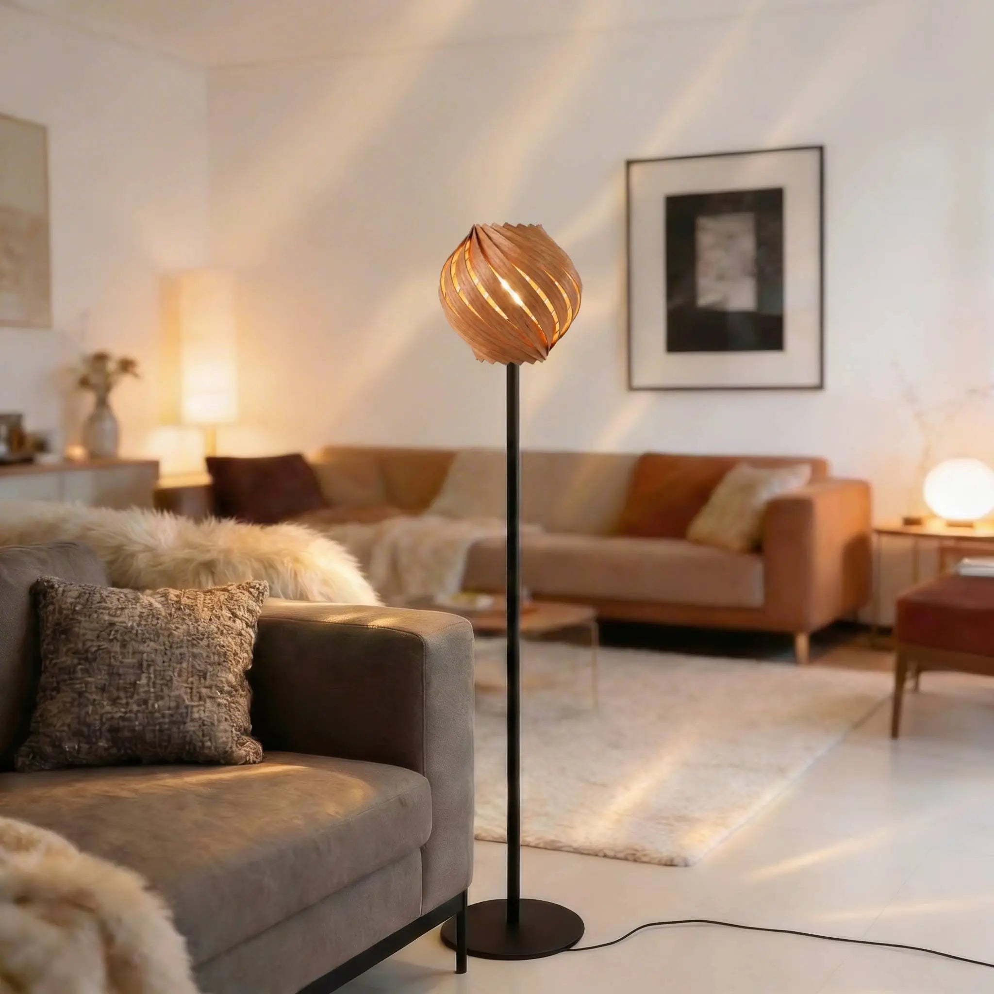 Lampenschirm 'Gemma' aus Kirschbaum – Handgefertigt in Köln Gofurnit