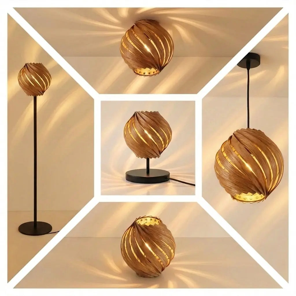 Lampenschirm 'Gemma' aus Olivesche – Handgefertigt in Köln Gofurnit