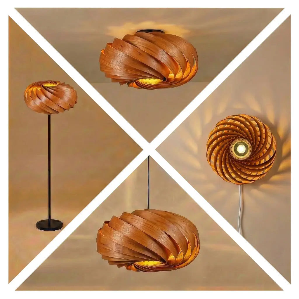 Quiescenta pendant light made walnut wood
