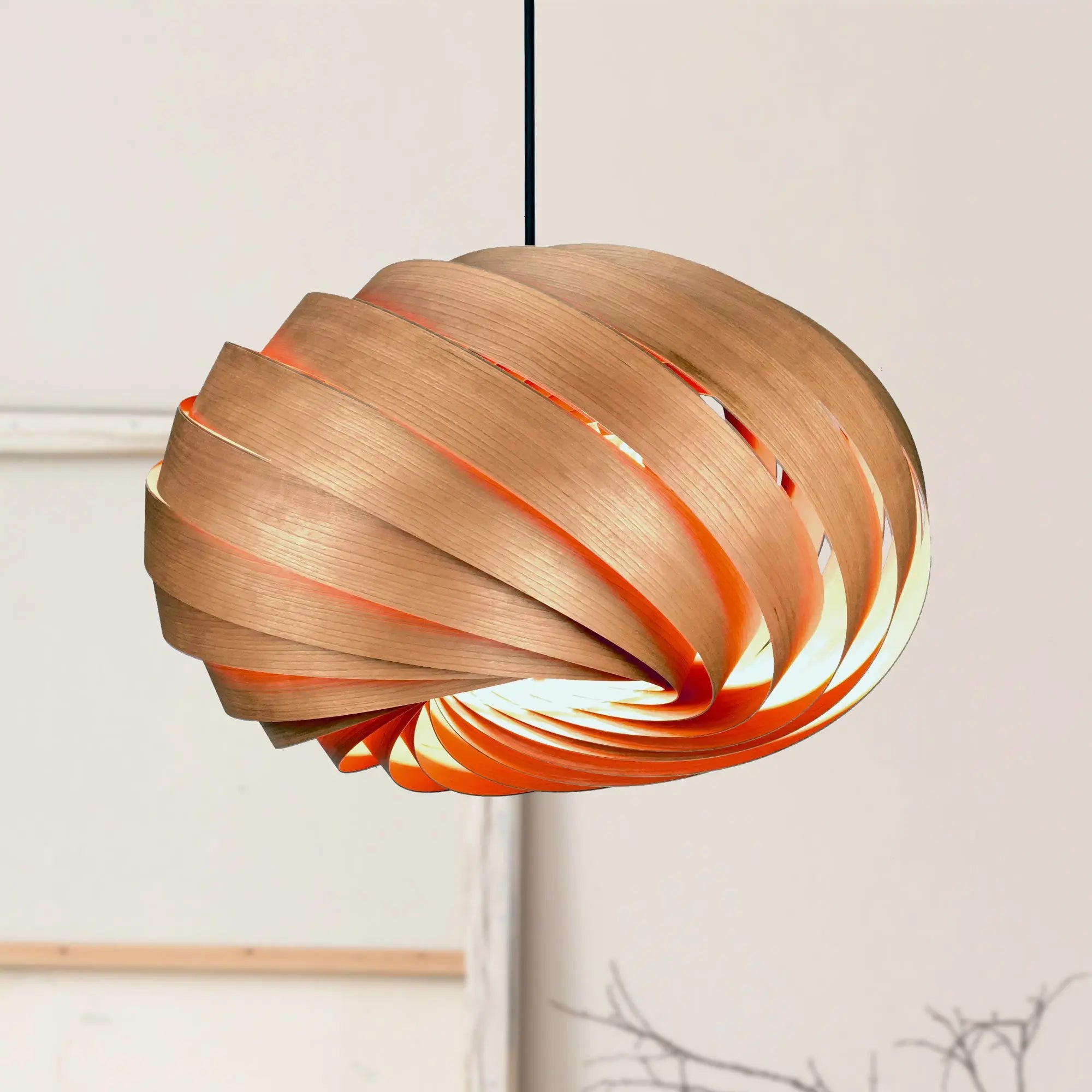 Lampenschirm 'Quiescenta' aus Kirschbaum Gofurnit