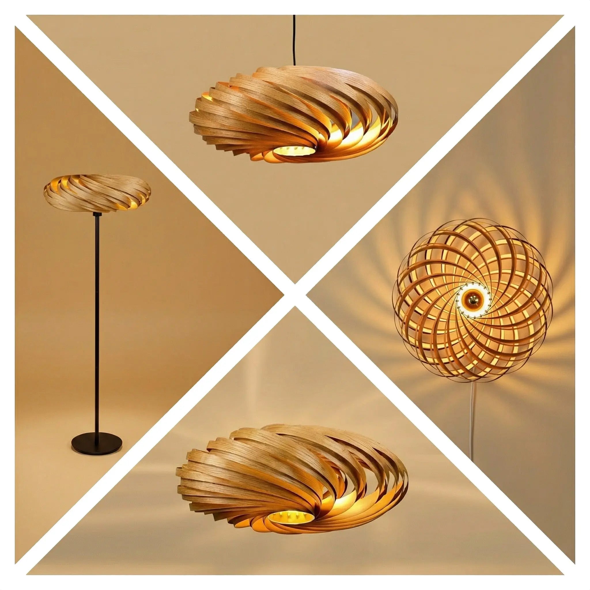 Lampenschirm 'Veneria' aus Eiche Gofurnit