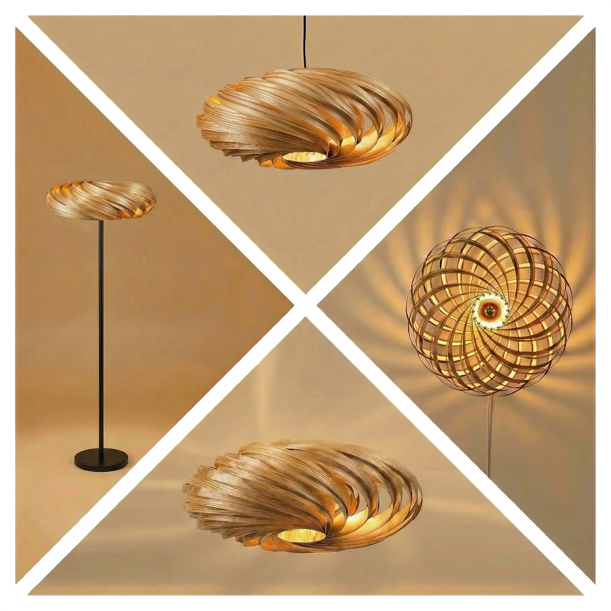 Lampenschirm 'Veneria' aus Olivesche Gofurnit