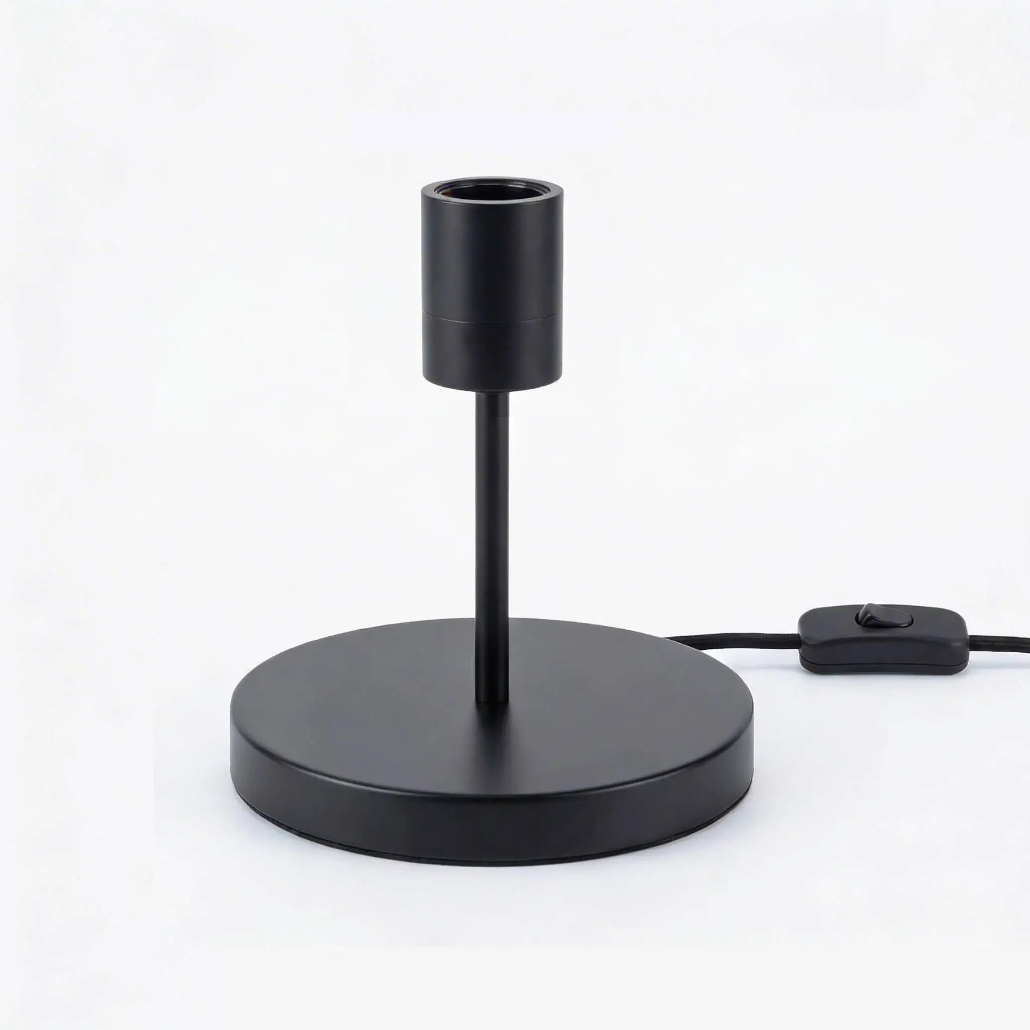 Tischleuchtenfassung - E27 Fassung in matt-schwarzen Look Gofurnit