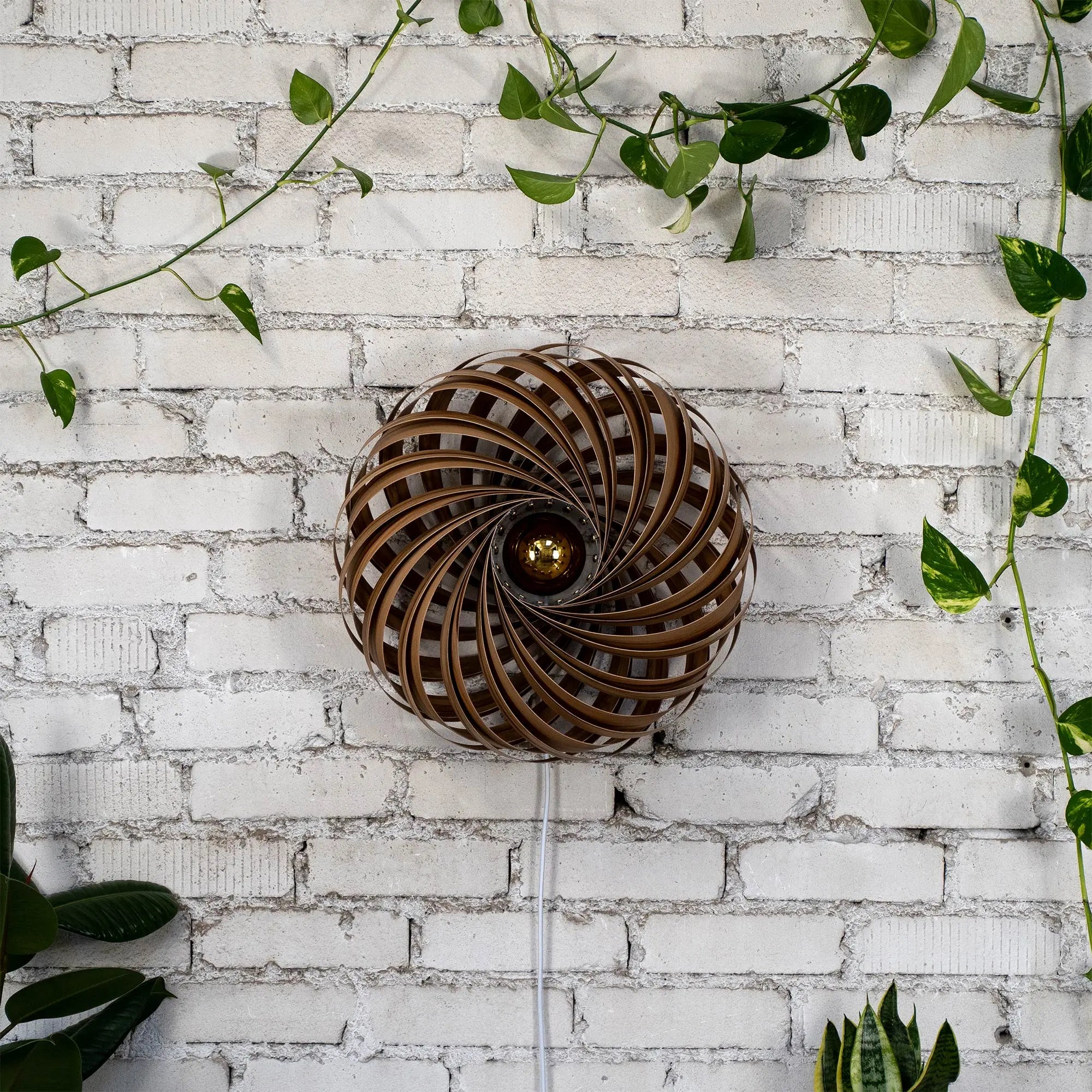 Wandleuchte 'Veneria' aus Amberbaum 50 cm Gofurnit