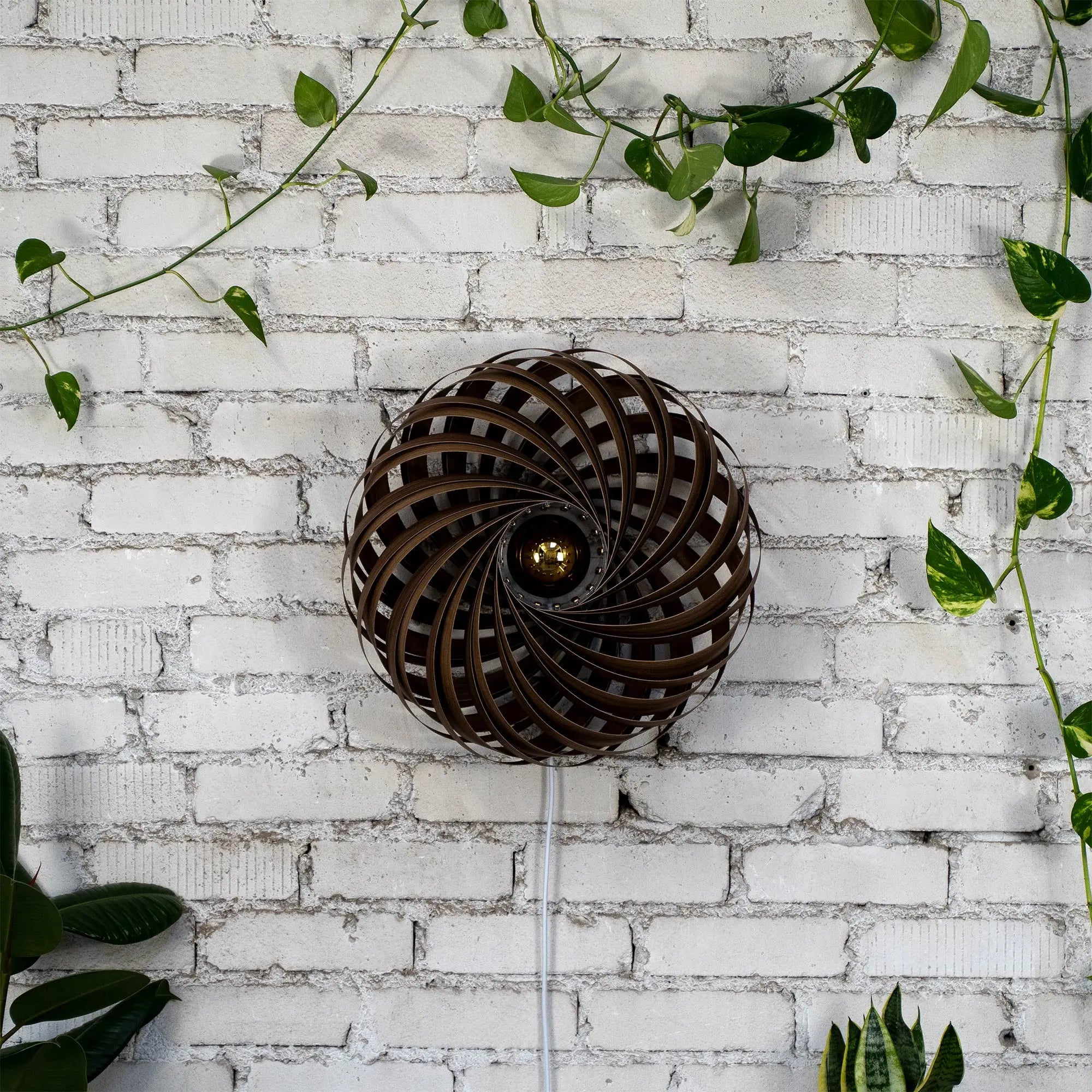 Wandleuchte 'Veneria' aus Nussbaum 50 cm Gofurnit